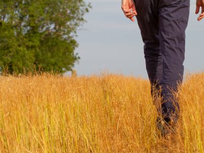 Image of walking across countryside